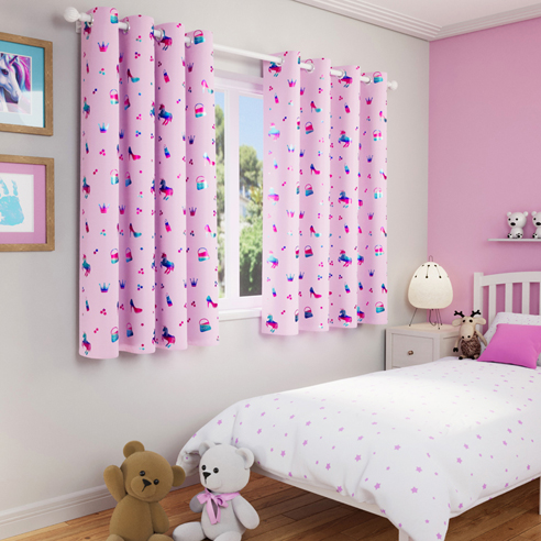 Charm Eyelet, Pink - Ready Made Curtains - Image 3